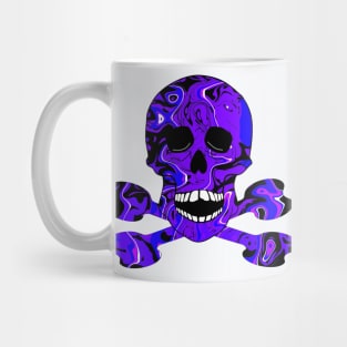 BLUE Skull And Crossbones Mug